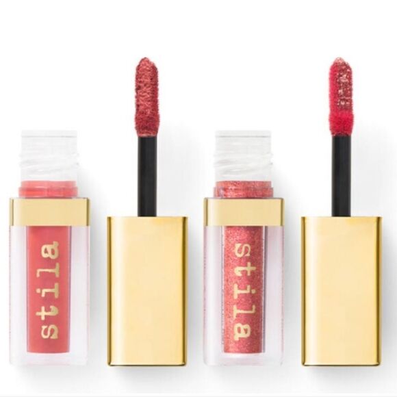 STILA Suede & Glitter & Glow liquid Eyeshadow Coral Reef - Picture 1 of 12